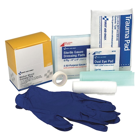 Wound Dressing Kit, 13pcs, 2.25x4 3/8