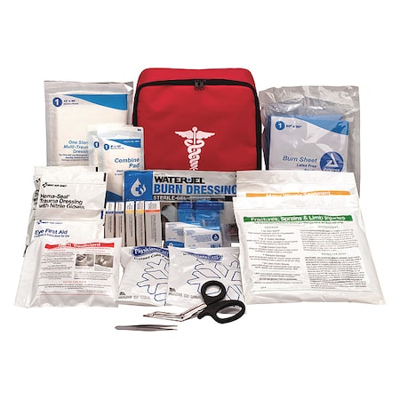 First Aid Kit and Housing, Fabric 109 Components, 25 People Served MPN:3300
