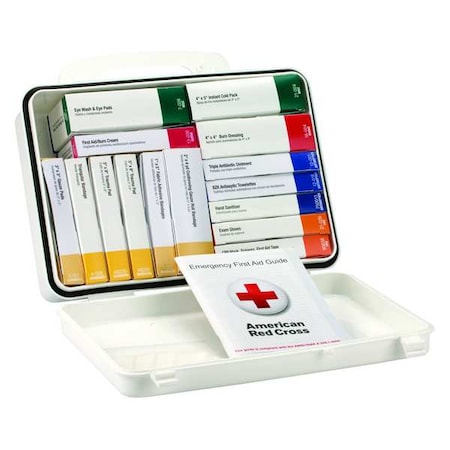 First Aid Kit and Housing, Plastic 84 Components, 25 People Served MPN:54764