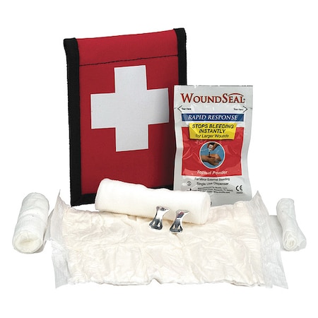 Bleeding Control Kit, Fabric Pouch, 2 Components, 1 People Served MPN:7165