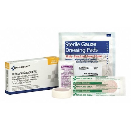 Wound Dressing Kit, Paperboard Not Applicable, 7 Components, 1 People Served MPN:750011