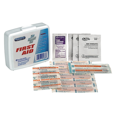 First Aid Kit and Housing, Plastic 16 Components, 5 People Served MPN:90488