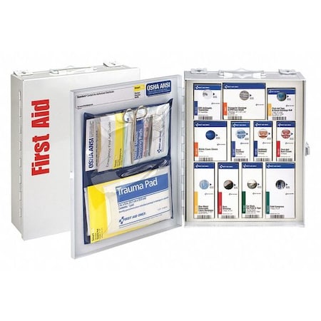 First Aid Kit and Housing, Steel Cabinet, 95 Components, 50 People Served MPN:90658-021