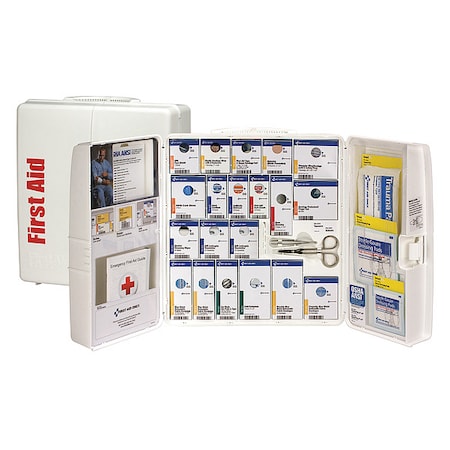 First Aid Kit and Housing, Plastic Cabinet, 261 Components, 100 People Served MPN:90660-021