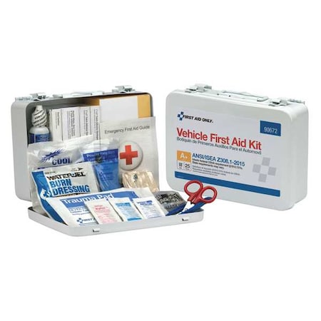 First Aid Kit and Housing, Metal 114 Components, 25 People Served MPN:90672