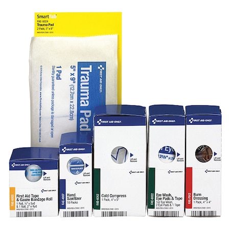 First Aid Kit Refill, Cardboard 18 Components, 10 People Served MPN:90690