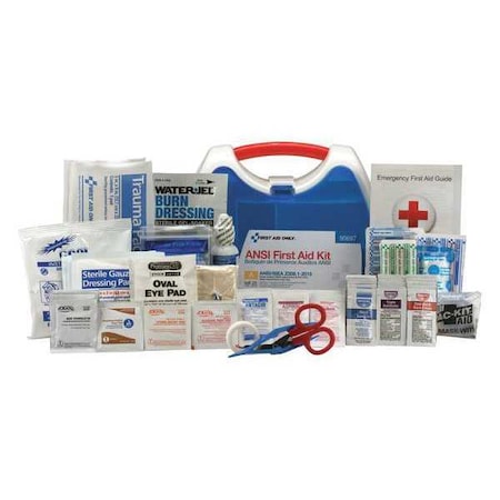 First Aid Kit and Housing, Plastic 139 Components, 10 People Served MPN:90697