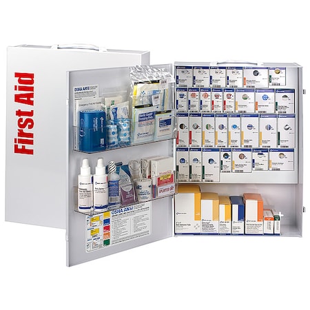 First Aid Kit and Housing, Metal Cabinet, 668 Components, 150 People Served MPN:90829-021