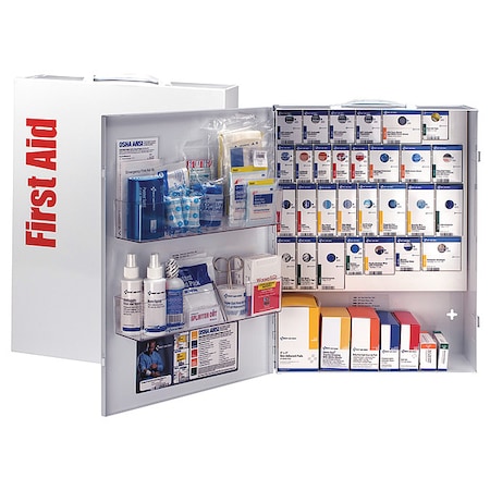 First Aid Kit and Housing, Metal Cabinet, 785 Components, 150 People Served MPN:90831-021