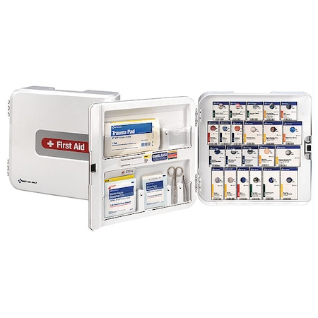 First Aid Kit and Housing, Plastic Cabinet, 261 Components, 50 People Served MPN:91092-021