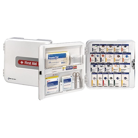 First Aid Kit and Housing, Plastic Cabinet, 213 Components, 50 People Served MPN:91093-021