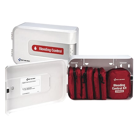 Bleeding Control Kit, Nylon, Plastic Cabinet, 60 Components, 4 People Served MPN:91104