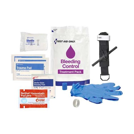 Bleeding Control Kit, Plastic Bag, 12 Components, 1 People Served MPN:91166