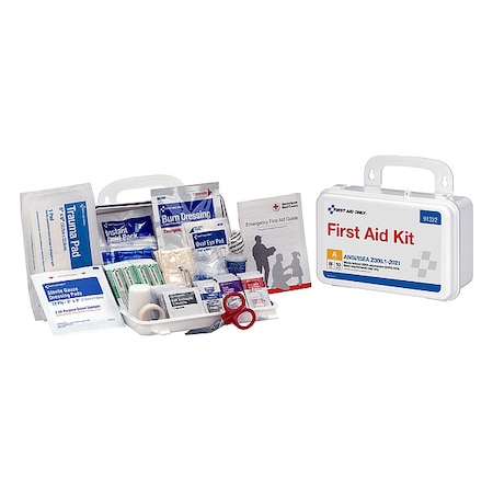 First Aid Kit and Housing, Plastic 76 Components, 10 People Served MPN:91322