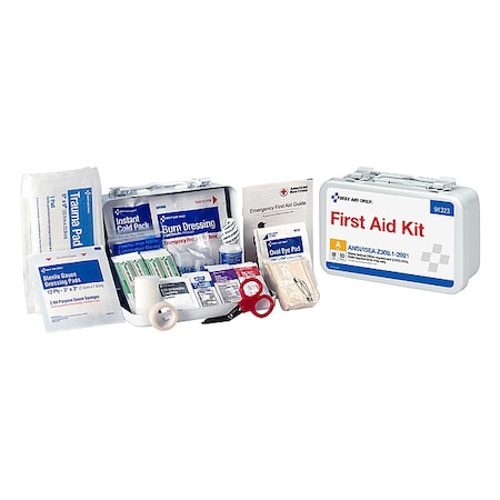 First Aid Kit and Housing, Metal 76 Components, 10 People Served MPN:91323