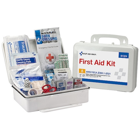 First Aid Kit and Housing, Plastic 94 Components, 25 People Served MPN:91324