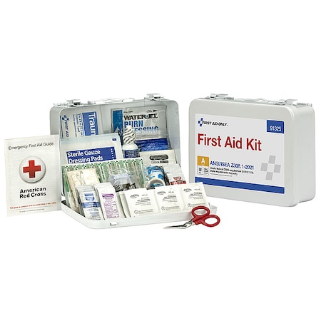 First Aid Kit and Housing, Metal 94 Components, 25 People Served MPN:91325