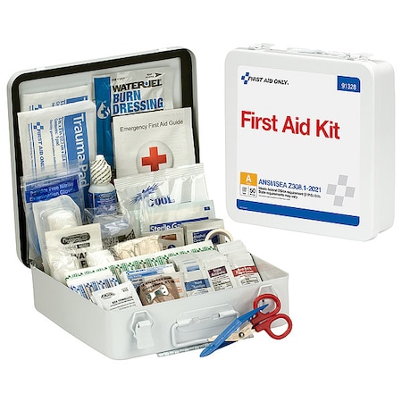 First Aid Kit and Housing, Metal 184 Components, 50 People Served MPN:91328