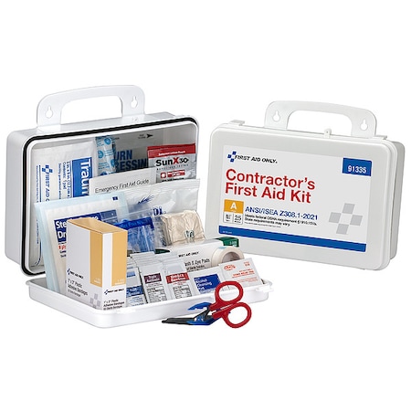 First Aid Kit and Housing, Plastic 131 Components, 25 People Served MPN:91335