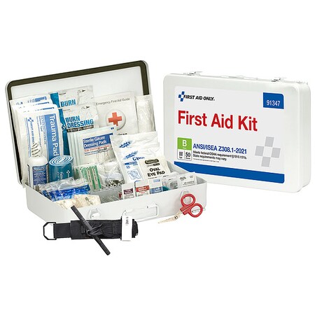 First Aid Kit and Housing, Metal 210 Components, 50 People Served MPN:91347