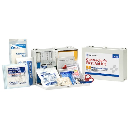 First Aid Kit and Housing, Metal 181 Components, 25 People Served MPN:91350