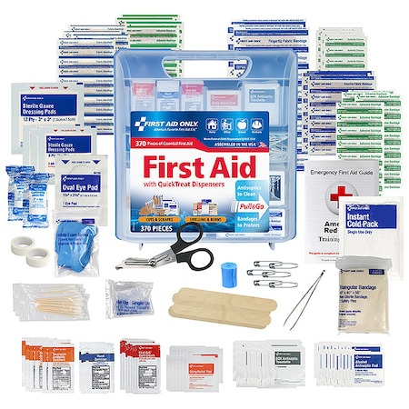 First Aid Kit and Housing, Plastic 370 Components, 50 People Served MPN:91407