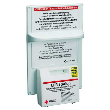 CPR Station, Plastic Box, 20 Components, 1 People Served MPN:9145-RC