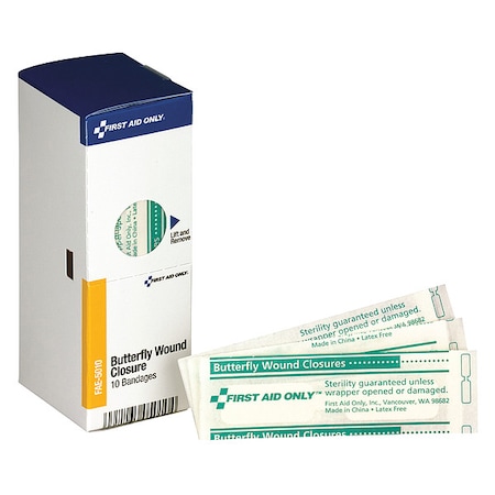 First Aid Kit Refill, Butterfly Wound Closures, 10 Per Box MPN:FAE-5010