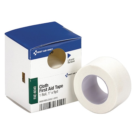 First Aid Tape, White, 1 in. W, 5 in. L MPN:FAE-6040