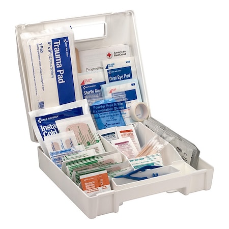 First Aid Kit and Housing, Plastic 130 Components, 50 People Served MPN:FAO-132