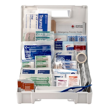 First Aid Kit and Housing, Plastic 200 Components, 50 People Served MPN:FAO-134