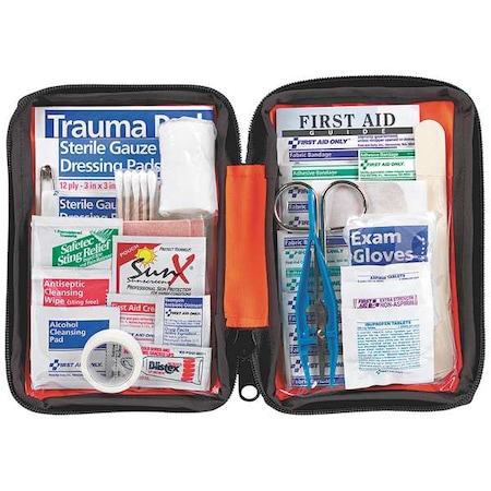 First Aid Kit and Housing, Fabric 106 Components, 1 People Served MPN:FAO-420