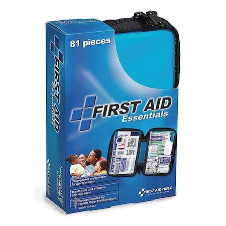 First Aid Kit and Housing, Fabric 80 Components, 25 People Served MPN:FAO-422