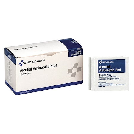 Alcohol Cleansing Pads, 1-1/4x2-5/8, PK100 MPN:H305