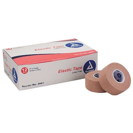 Adhesive Elastic Tape, Tan, 1 W, 5 L, PK12 MPN:M656