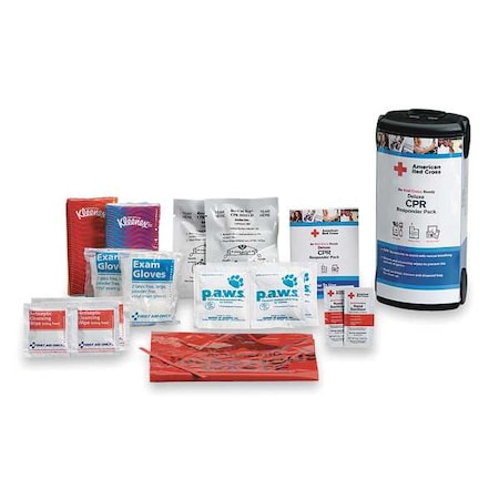 CPR Responder Pack, Plastic Box, 20 Components, 1 People Served MPN:RC-642