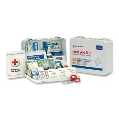 25 Person First Aid Kit Ansi A  Metal Case MPN:90560