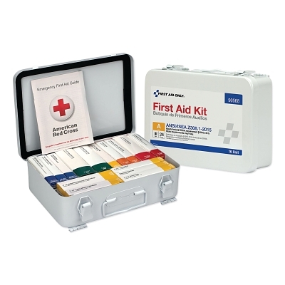 16 Unit First Aid Kit Ansi A  Metal Case MPN:90568