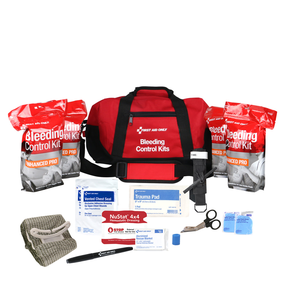 First Aid Only Bleeding Control Multi-Victim Bag, 9inH x 16inW x 8inD MPN:91346