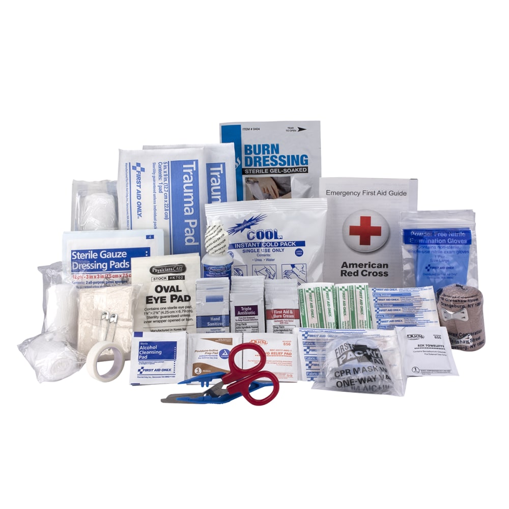 First Aid Only 50-Person First Aid Kit Refill, 8inH x 9inW x 4inD, Kit Of 184 Pieces MPN:91360