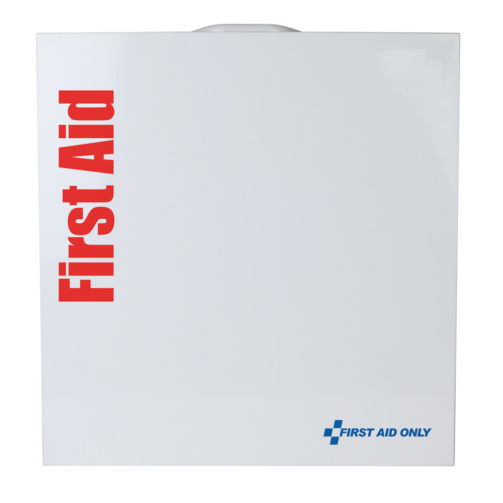 First Aid Only Smart Compliance Food Service Large Metal Cabinet Without Medication, 16-1/2inH x 15-3/4inW x 5-1/2inD, White MPN:91379