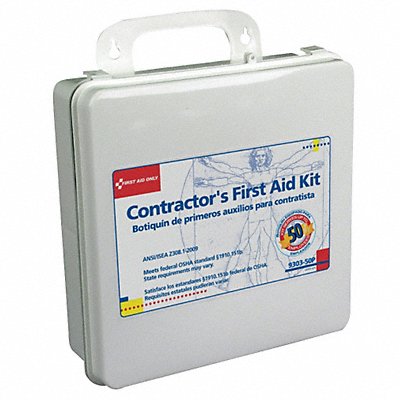First Aid Kit Bulk White 237 Pcs 50 Ppl MPN:9303-50P