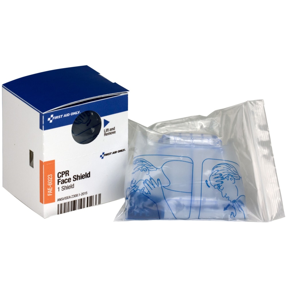 First Aid Only Smart Compliance CPR Mask Refill, 2-1/4inH x 1-7/8inW x 2-1/8inD, Blue MPN:FAE-6023-001