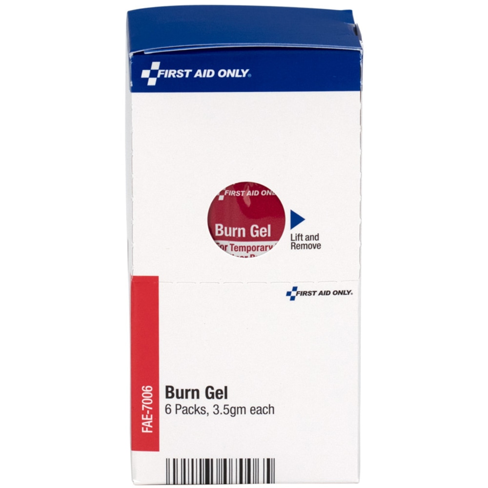 First Aid Only Smart Compliance Burn Gel Refills, 4inH x 1-15/16inW x 2-1/4inD, White, Pack Of 6 Refills MPN:FAE-7006
