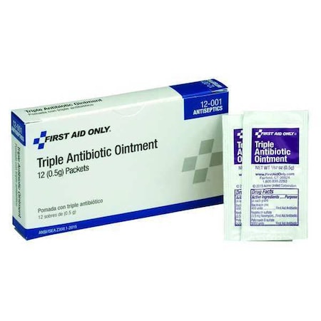 Triple Antibiotic Ointment .5 Gm MPN:12-001