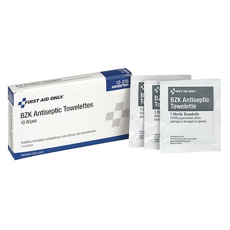 BZK. Chloride Antiseptictowelettes 10/Box MPN:12-018