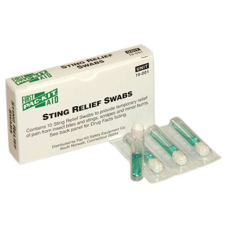 Sting Relief Swabs MPN:19-001