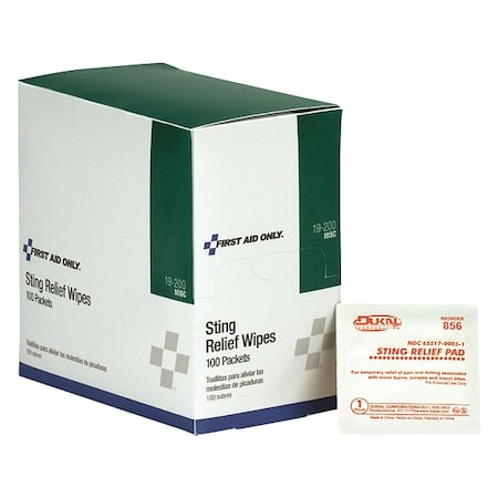 Sting Relief Wipes MPN:19-200