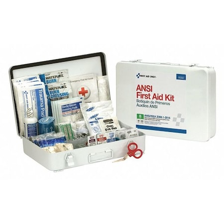 50 Person First Aid Kit Ansi B  Metal Case MPN:90567