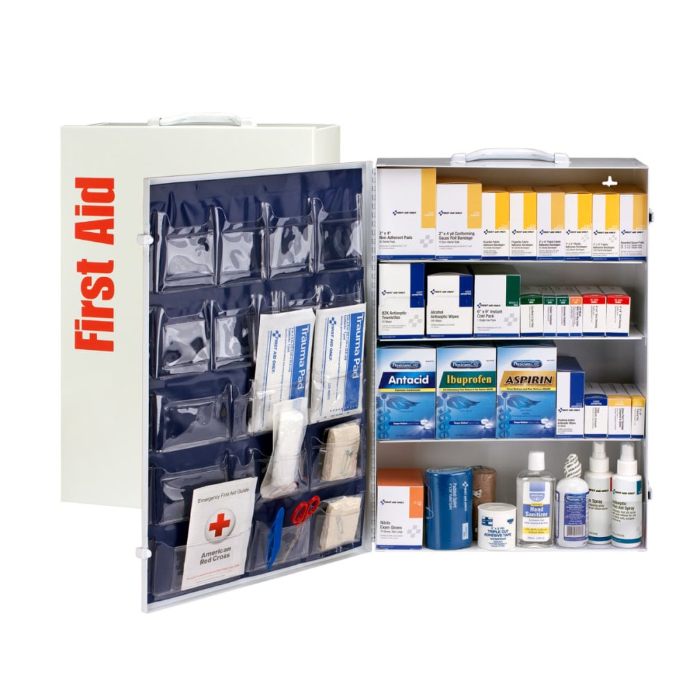 4 Shelf First Aid Ansi B+ Metal Cab With Meds MPN:90576